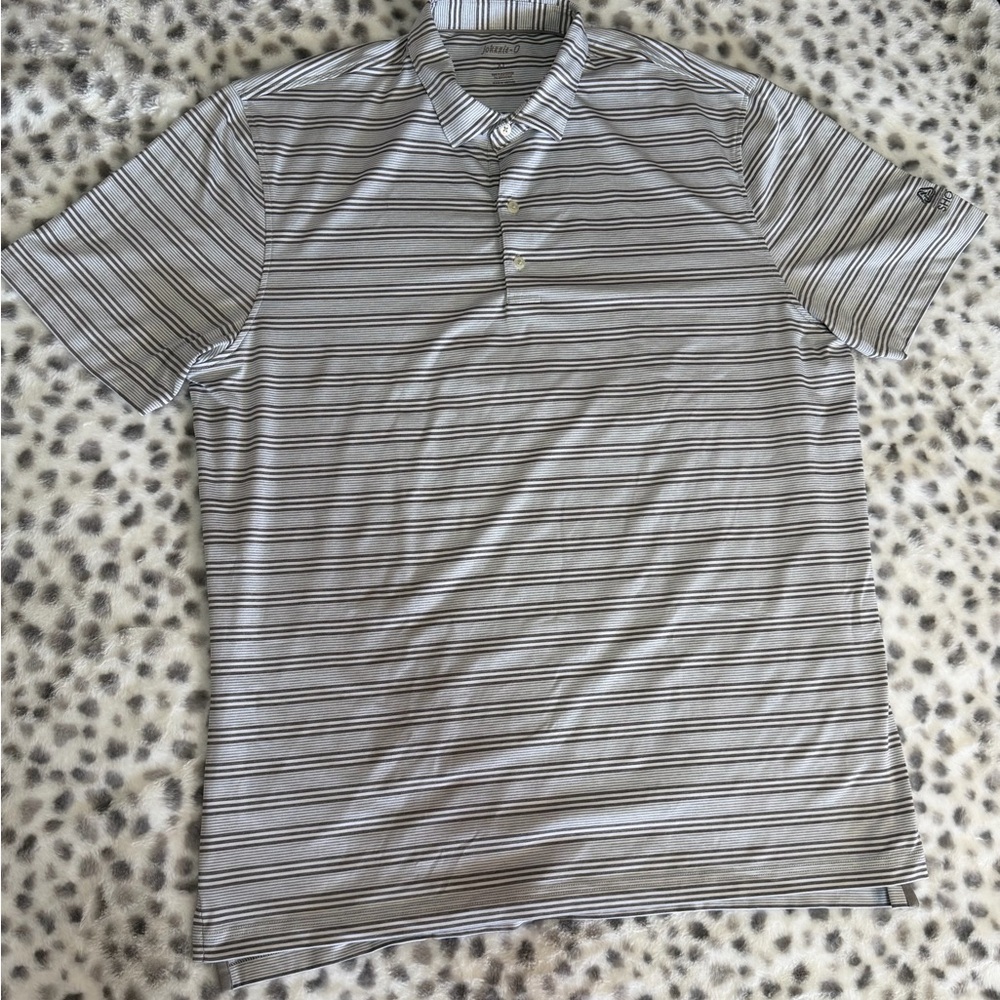 Obermeyer OBE Shootout Polo Shirt Men’s XL Striped Performance Golf Shirt